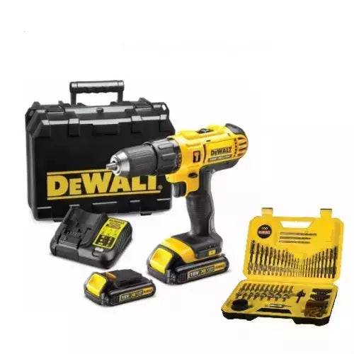 Dewalt Hammer Drill Driver Black & Yellow  1.5 Ah With 2 Battery Pack, DCD776S2A-IN