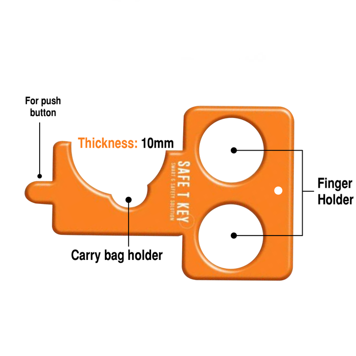 PPE Touchless Hygiene Key (Safe T Key) (Pack Of 20 Qty)