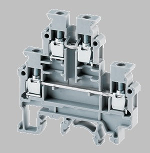 Connectwell Std Double Level Pa Scr Terminal Block Grey Wth Higer Volt CDL4UN (Pack Of 100 Qty)