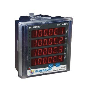 Elmeasure DC 4 Channel 4 row Energy Meter with RS485 4 Digit 3 Row LED Display EDC4400RS485