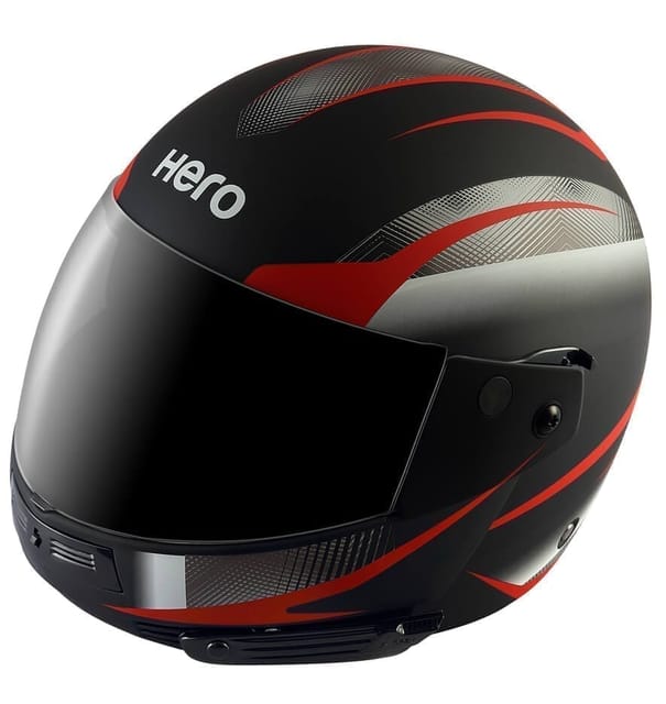 Hero Ff Helmet Ninja Matblack Redfluid Grp M - 99700ZZZ221V02S