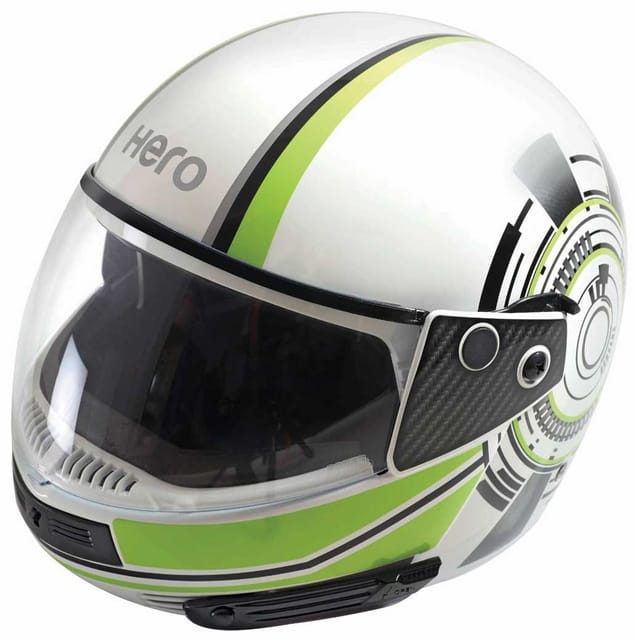 Hero Ff Helmet Ninja White Techngreen Grp Xl - 99700ZZZ241W05S