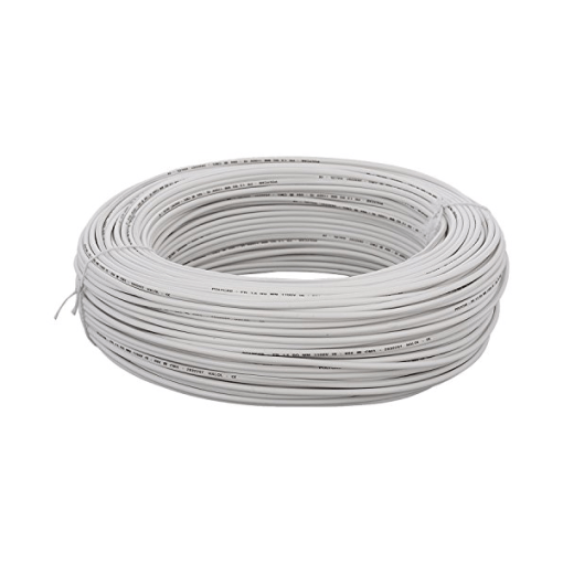 Finolex 0.5 SQMM SINGLE CORE PVC Insulated COPPER FLEXIBLE FRLS Cable WHITE (100 Meters)