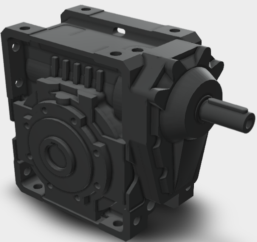 Bonfiglioli 2.2KW U : Universal Worm Reduction Gearbox With Solid Input & Extended Input Shaft W86U10HSB8RB